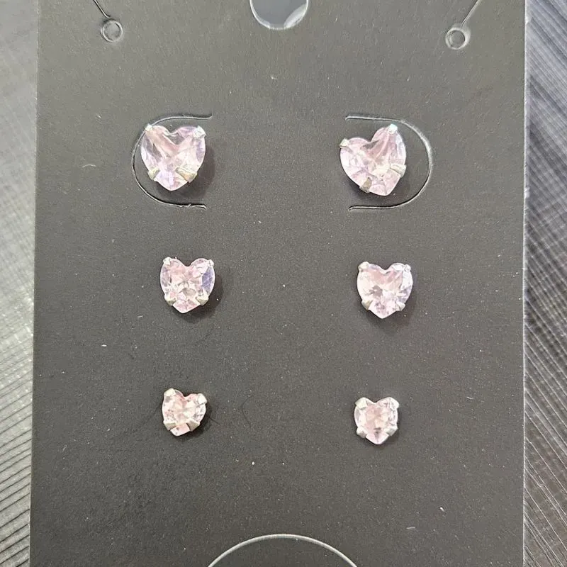 BRINCO TRIO PONTO DE LUZ ROSA CORAÇÃO P M G