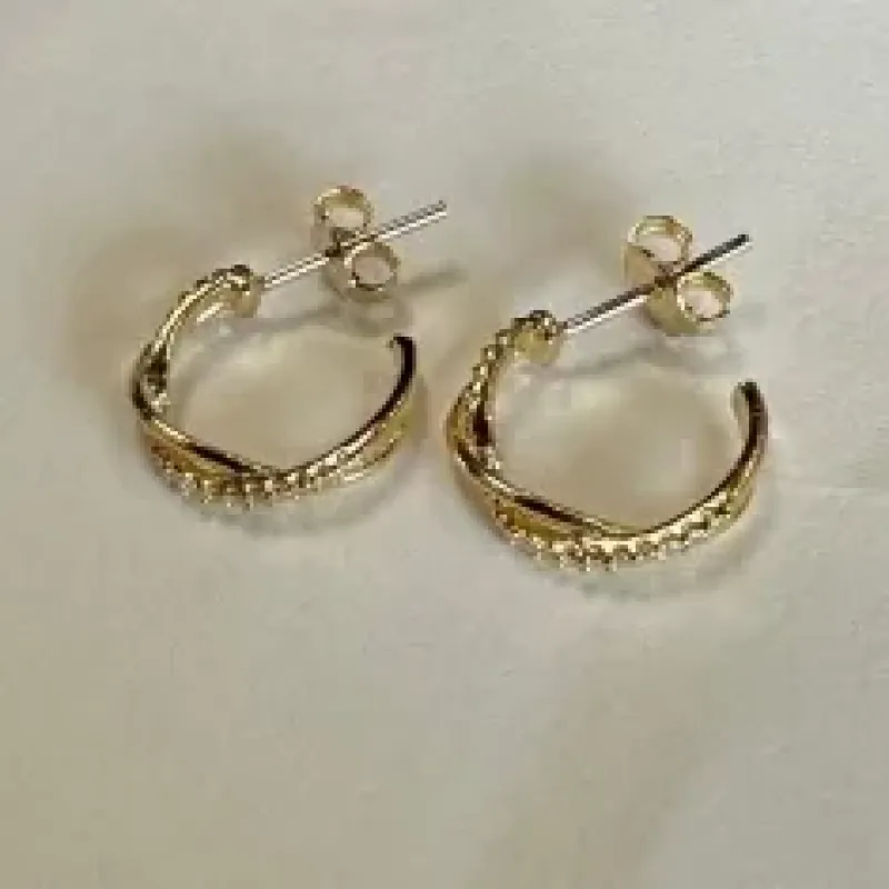 ARGOLA MEIA 1CM 2 AROS ENTRELAÇADOS COM TARRACHA