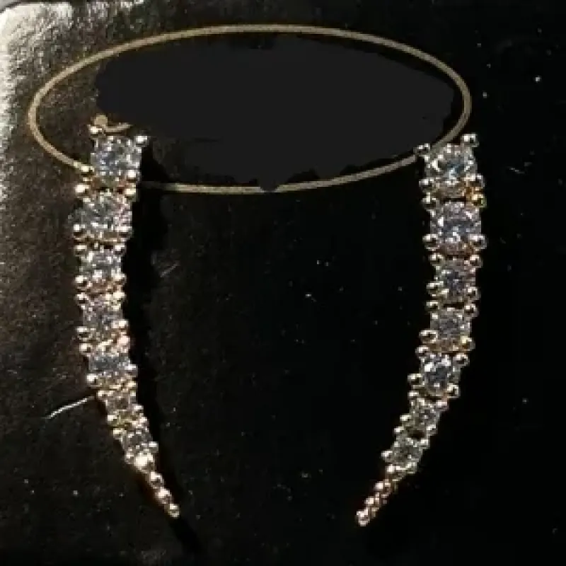 BRINCO EAR CUFF CRAVEJADO ZIRCONIA CRYSTAL
