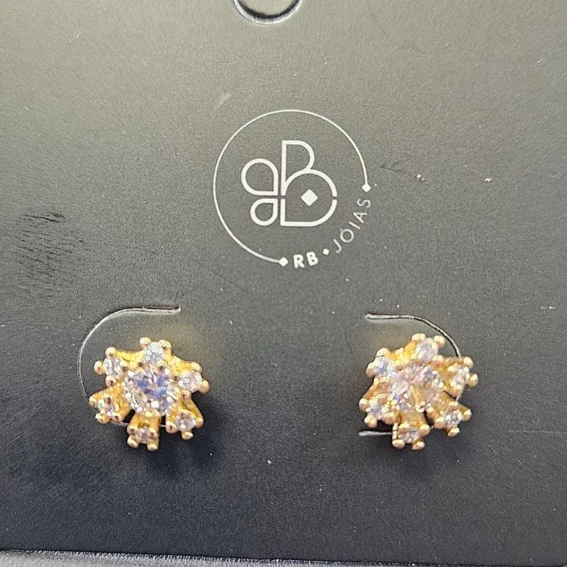 BRINCO PONTO DE LUZ COM PEDRAS NAS LATEREAIS