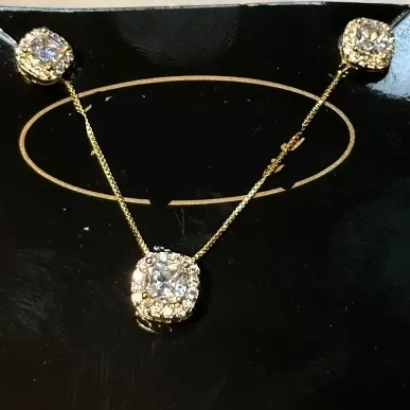 CONJUNTO PEDRA CRYSTAL QUADRADO 