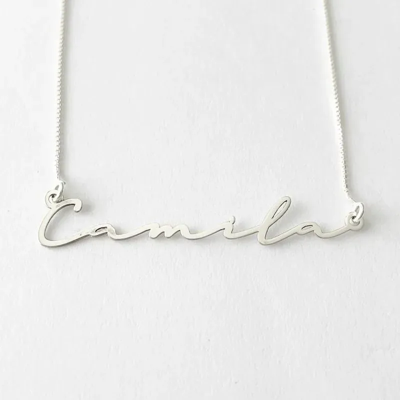 GARGANTILHA PERSONALIZADA ASSINATURA COM BANHO DE OURO