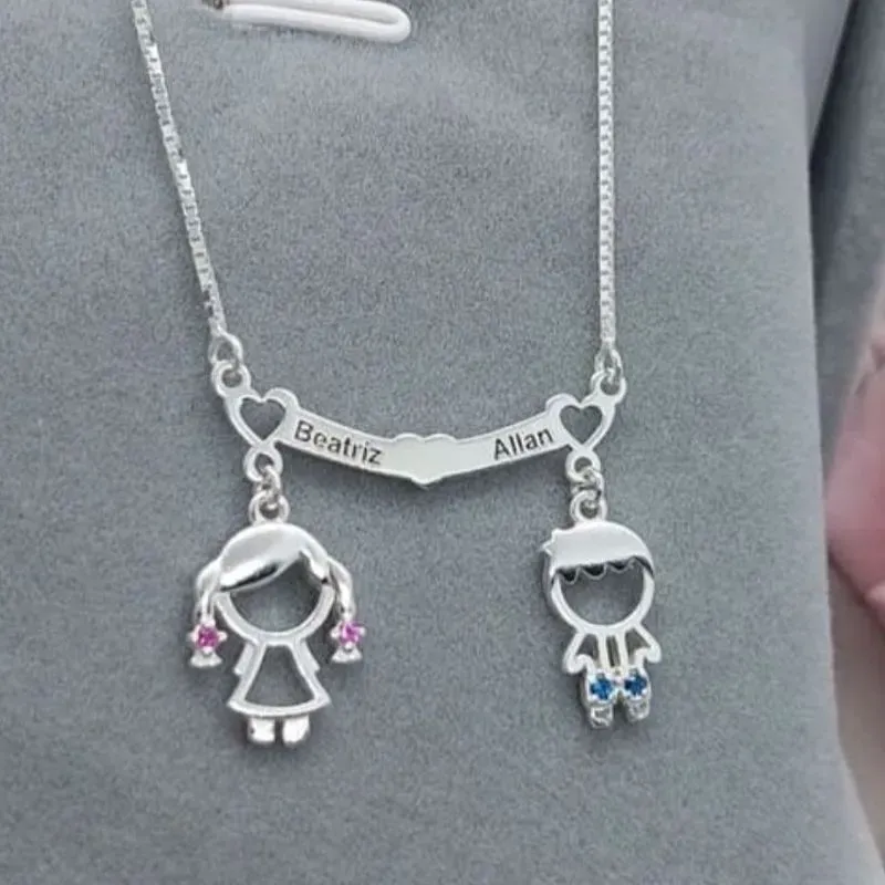 GARGANTILHA PERSONALIZADA FILHOS 2 NOMES