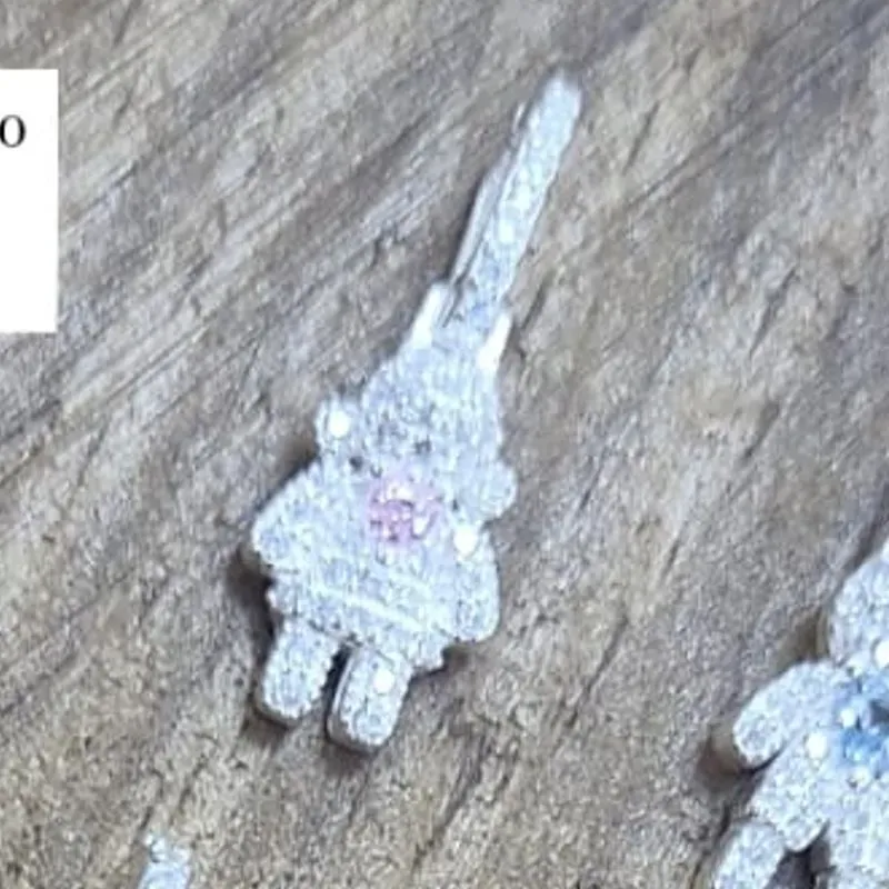 PINGENTE CRAVEJADO FILHOS MENINA PARA RIVIERA PEQUENO 2CM