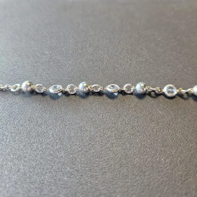 PULSEIRA BOLA E PEDRA CRISTAL