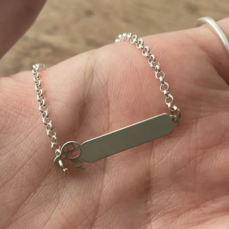 PULSEIRA INFANTIL PLACA MENINO ELO PORTUGUÊS