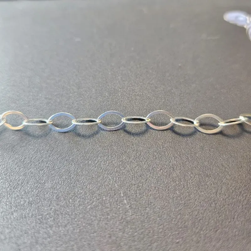 PULSEIRA OVAL ELO PORTUGUES ACHATADO