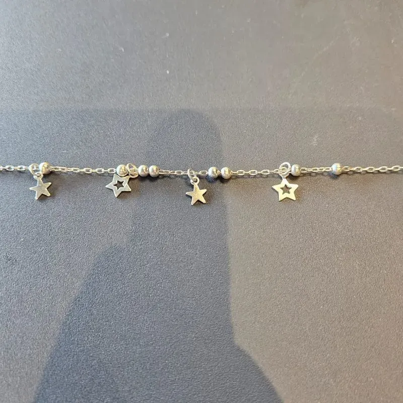TORNOZELEIRA PENDURADA ESTRELA E BOLA