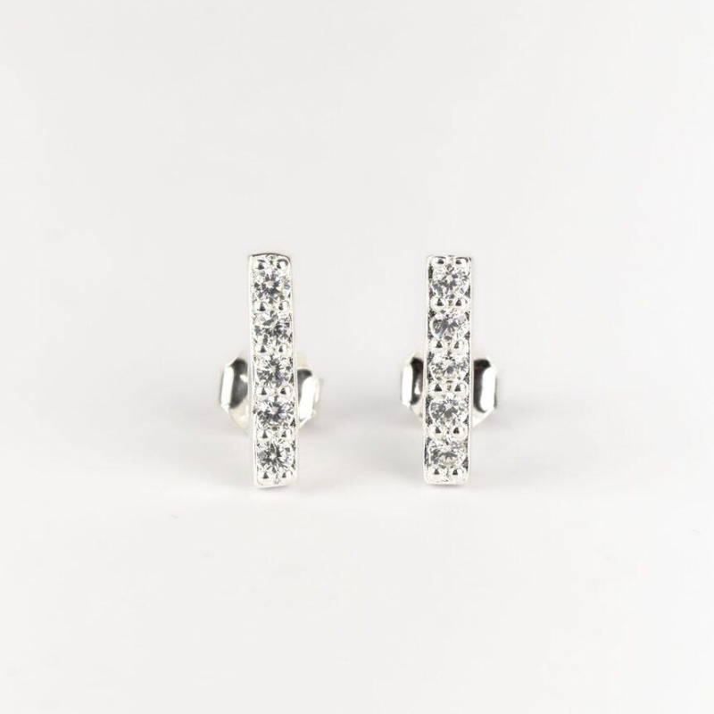 BRINCO EAR CUFF RETANGULAR 5 PEDRAS