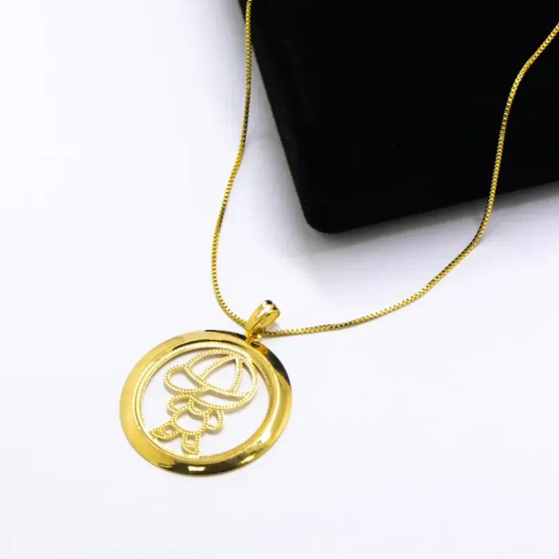 GARGANTILHA FILHOS MEDALHA GRANDE MENINO