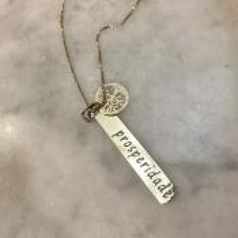 GARGANTILHA PLACA PROSPERIDADE E ARVORE DA VIDA