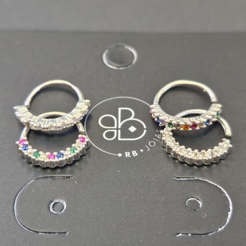 PIERCING HELIX CRAVEJADO CORES VARIADAS