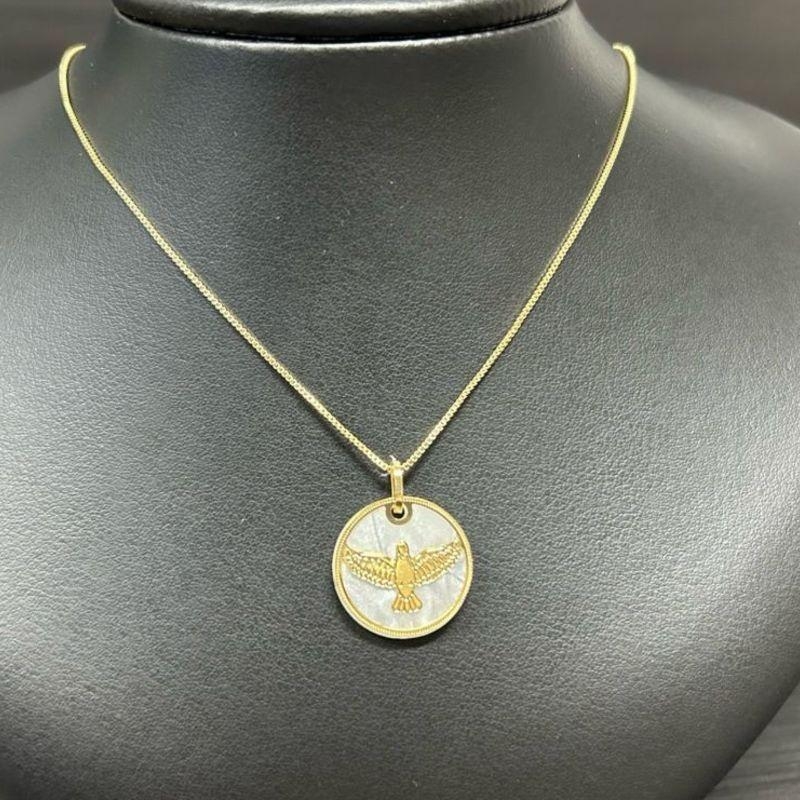 GARGANTILHA ESPIRITO SANTO MEDALHA MADREPEROLA