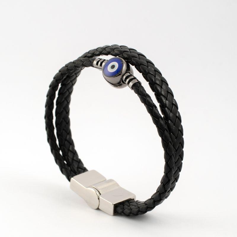 PULSEIRA COURO OLHO GREGO