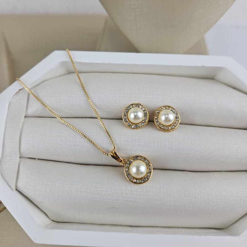 CONJUNTO PEROLA  SATURNO CRAVEJADO