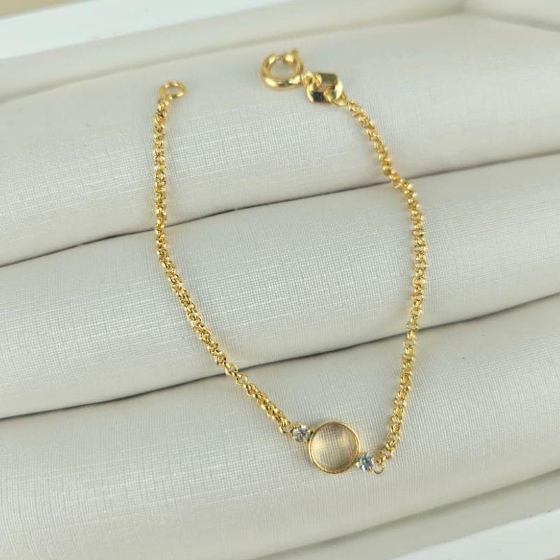 PULSEIRA INFANTIL CIRCULO VAZADO COM 2 PONTO DE LUZ
