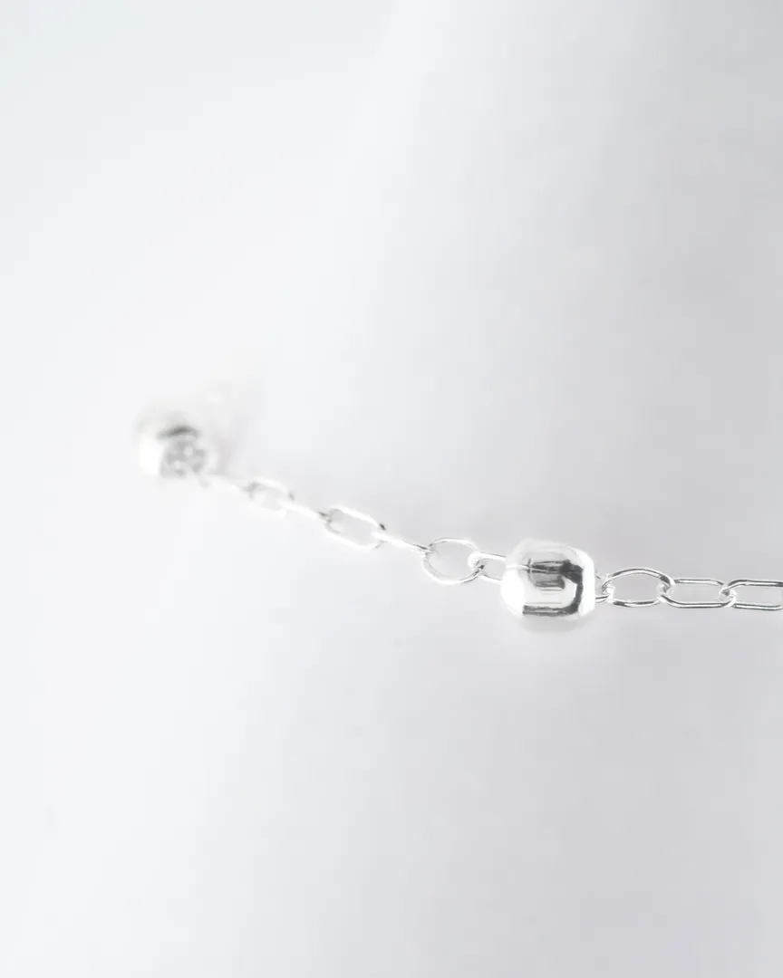 PULSEIRA BOLINHA 3MM COM CORRENTE CARTIER 15CM