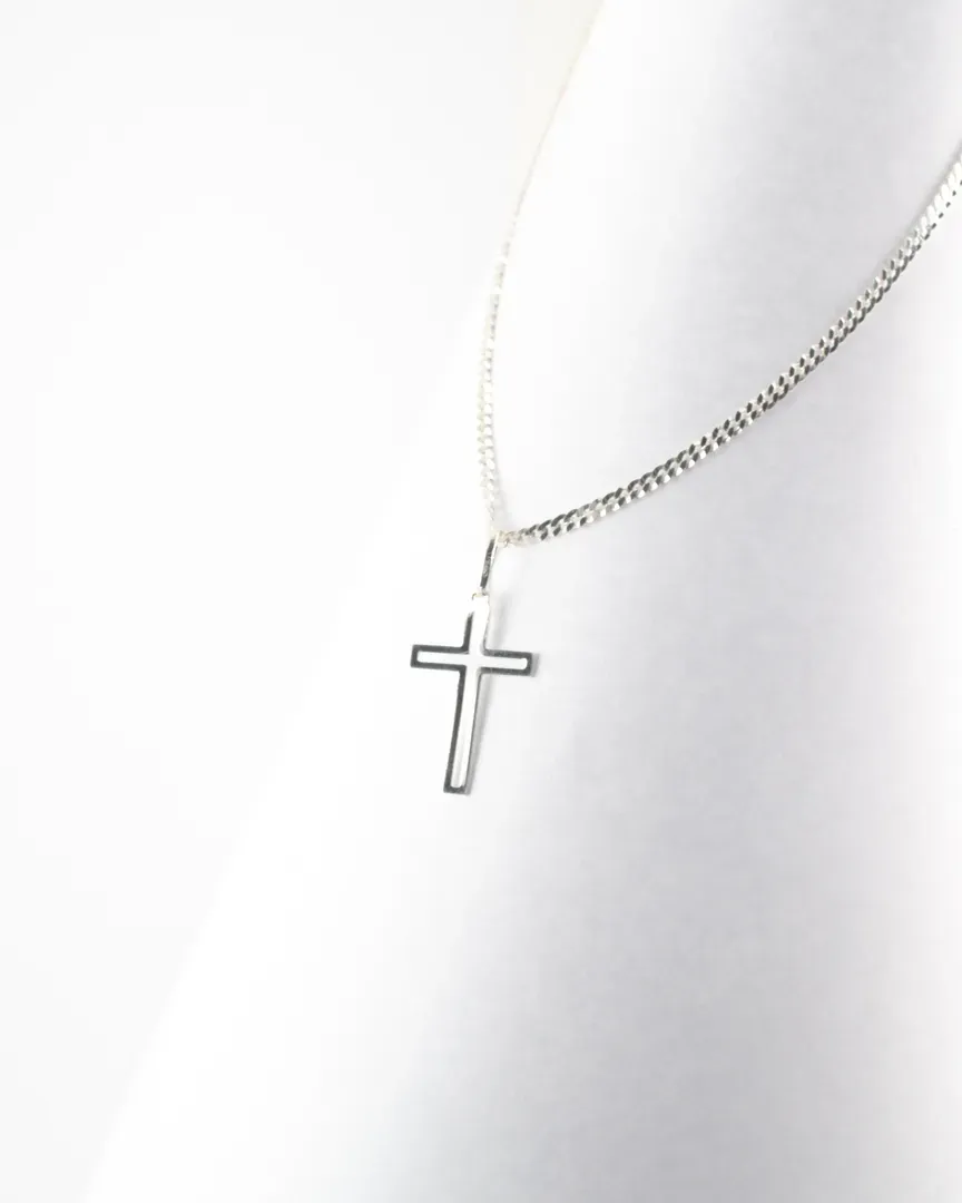 COLAR CORRENTE GRUMET CRUCIFIXO VAZADO