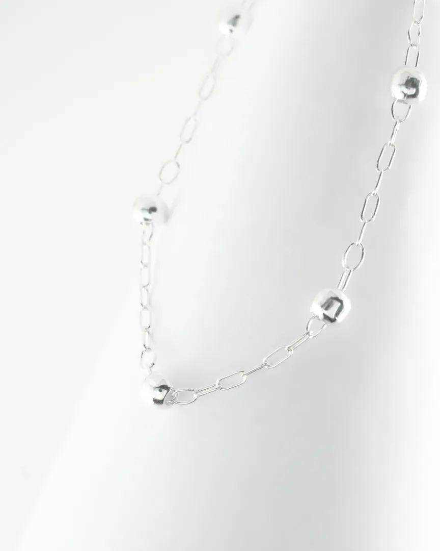 PULSEIRA BOLINHA 3MM COM CORRENTE CARTIER 15CM