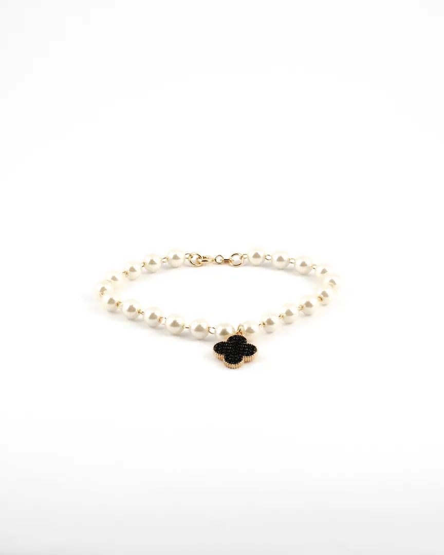 PULSEIRA PEROLA TREVO CRAVEJADO VIRGINIA