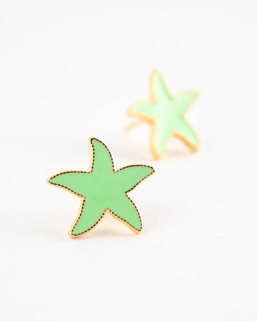 BRINCO ESMALTADO ESTRELA DO MAR CORES VARIADAS