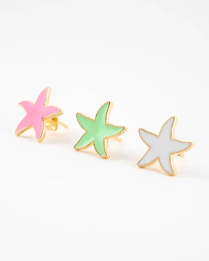BRINCO ESMALTADO ESTRELA DO MAR CORES VARIADAS