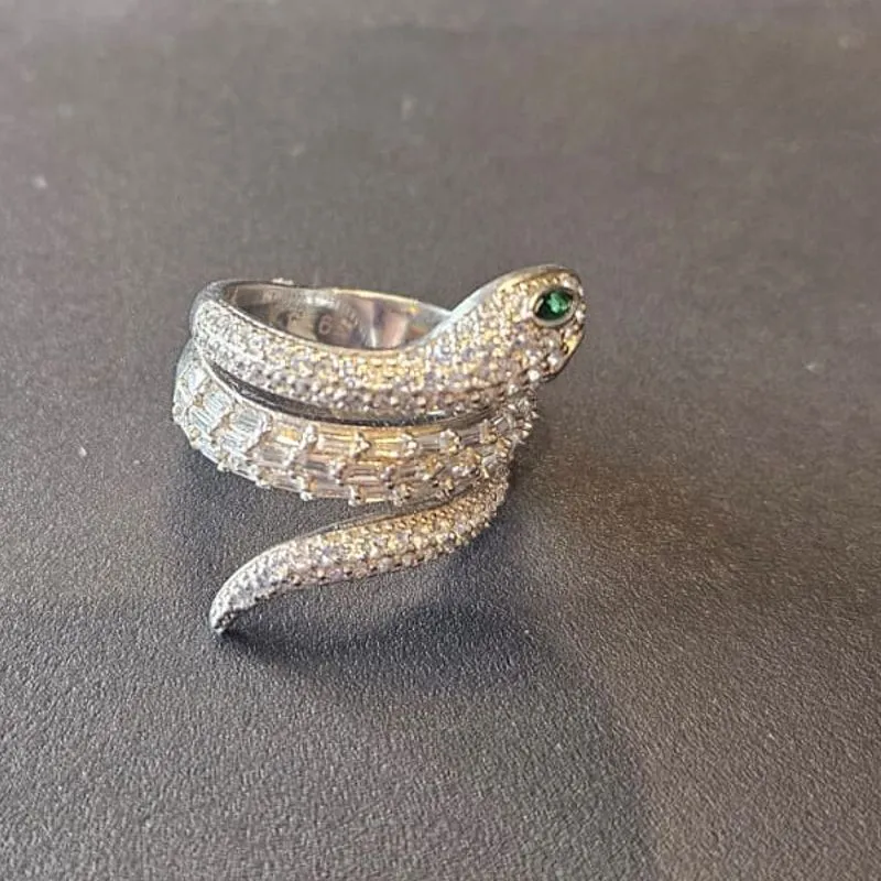 ANEL COBRA SERPENTE CRAVEJADO
