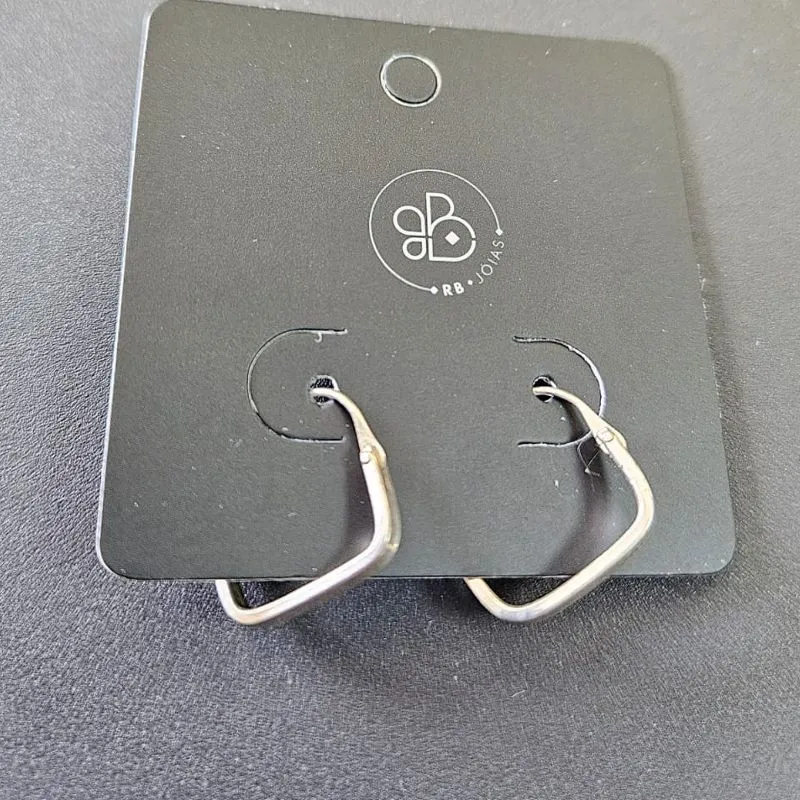 ARGOLA LOSANGO FIO QUADRADO 3 MM 1,5 CM