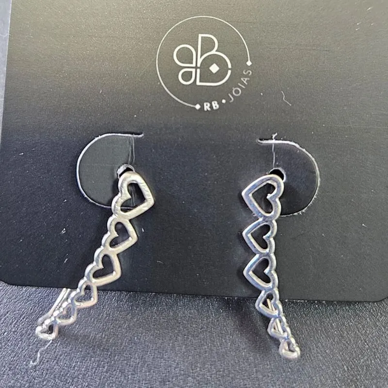 BRINCO EAR CUFF CORAÇÃO VAZADO
