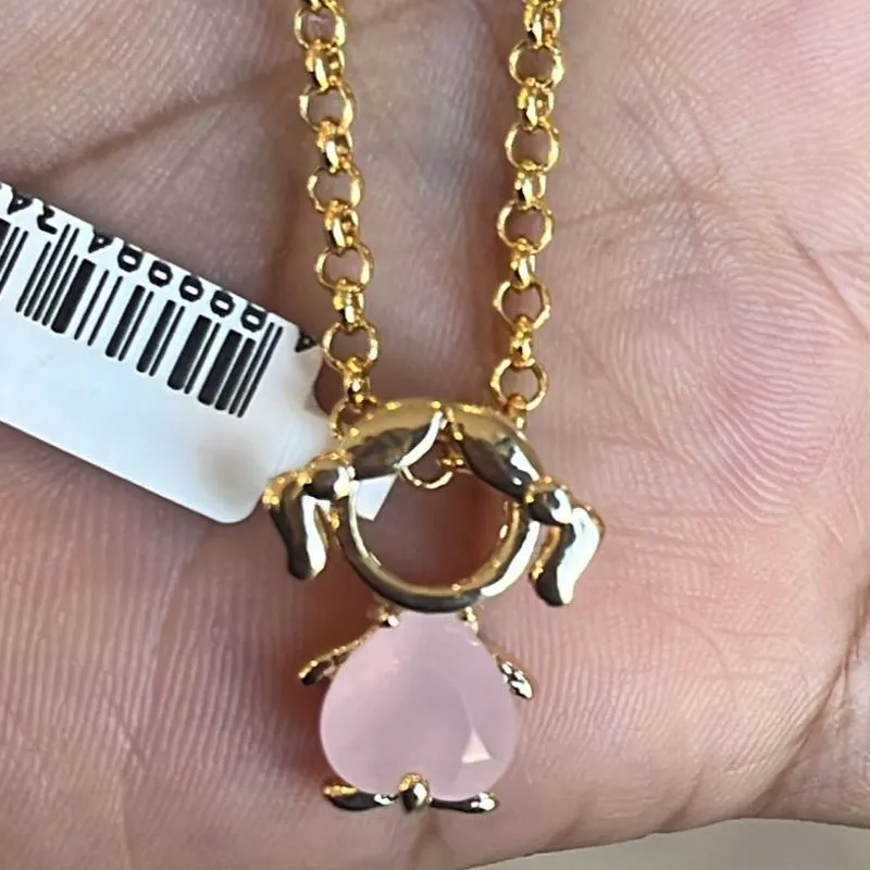 GARGANTILHA ELO PORTUGUÊS COM PINGENTE MENINA