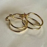 ARGOLA 2CM FINA REDONDA COM 2 AROS