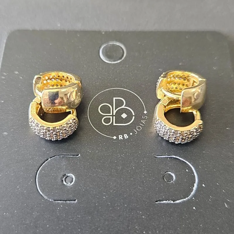 ARGOLA CLICK CRAVEJADO  0,9 CM 5MM