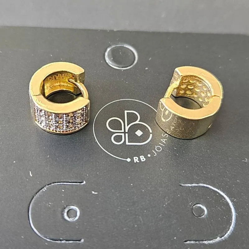 ARGOLA CLICK CRAVEJADO 1 CM 5 MM