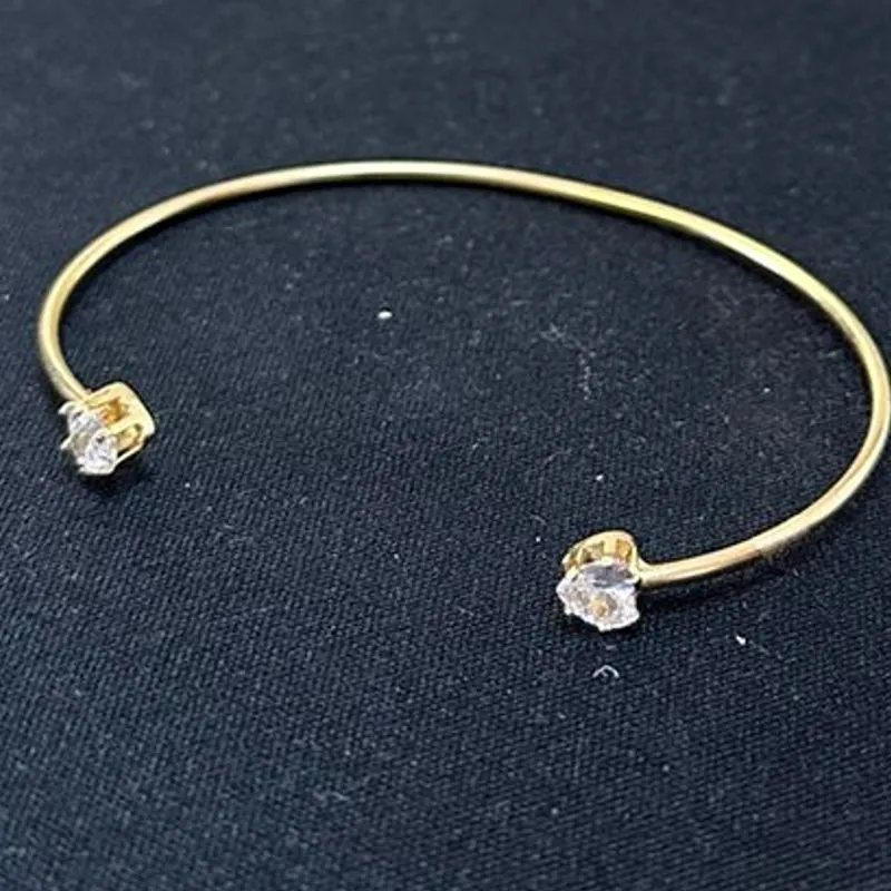 BRACELETE REGULÁVEL CORAÇÃO PEDRA CRYSTAL