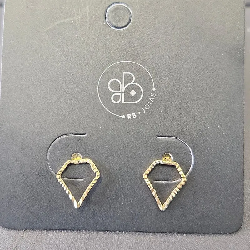 BRINCO FORMATO DIAMANTE VAZADO