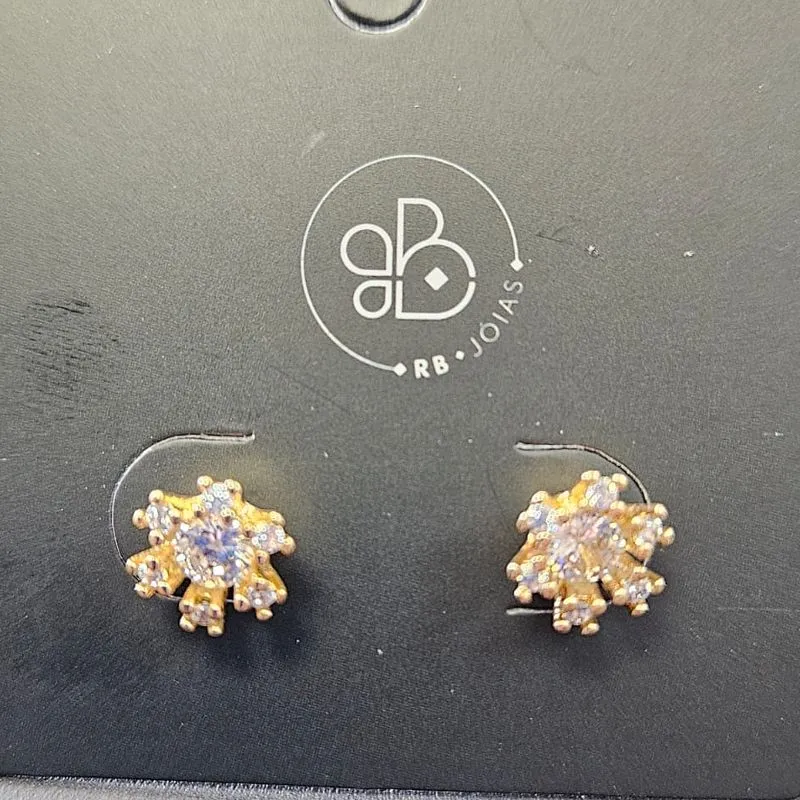 BRINCO PONTO DE LUZ COM PEDRAS NAS LATEREAIS