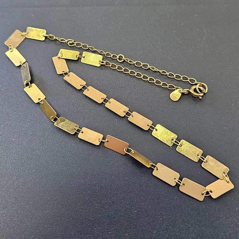 CHOCKER ELO CHAPA RETANGULAR 24 CM COM EXTENSOR DOS DOIS LADOS