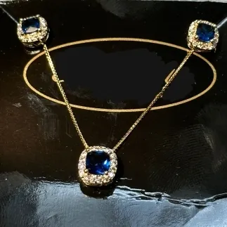 CONJUNTO PEDRA AZUL QUADRADO 