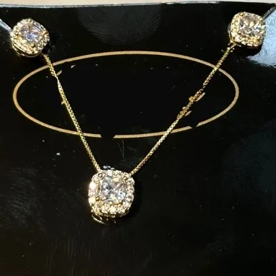 CONJUNTO PEDRA CRYSTAL QUADRADO 