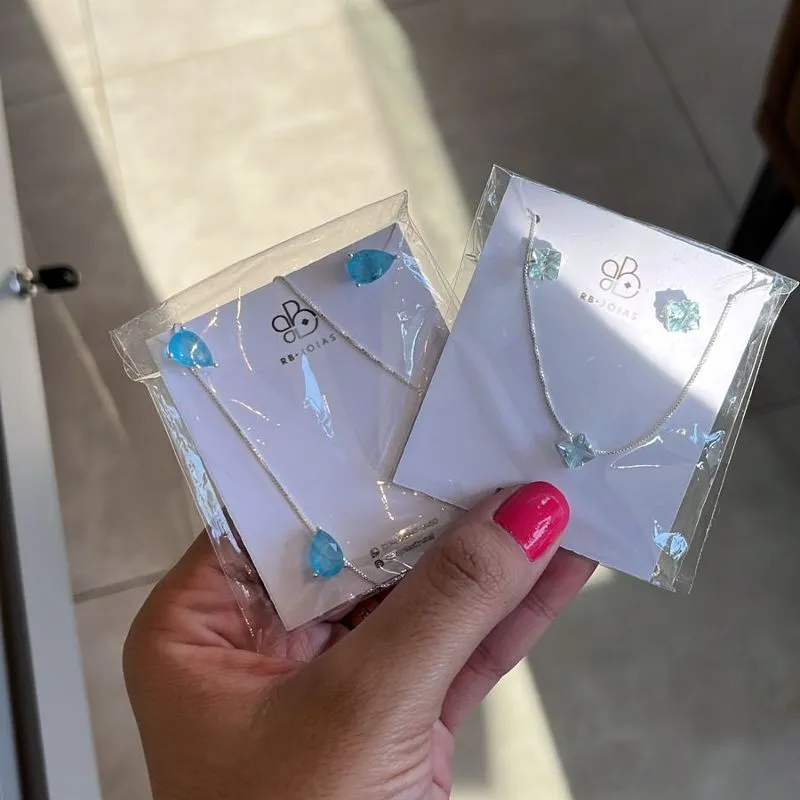 CONJUNTO PONTO DE LUZ GOTA AZUL