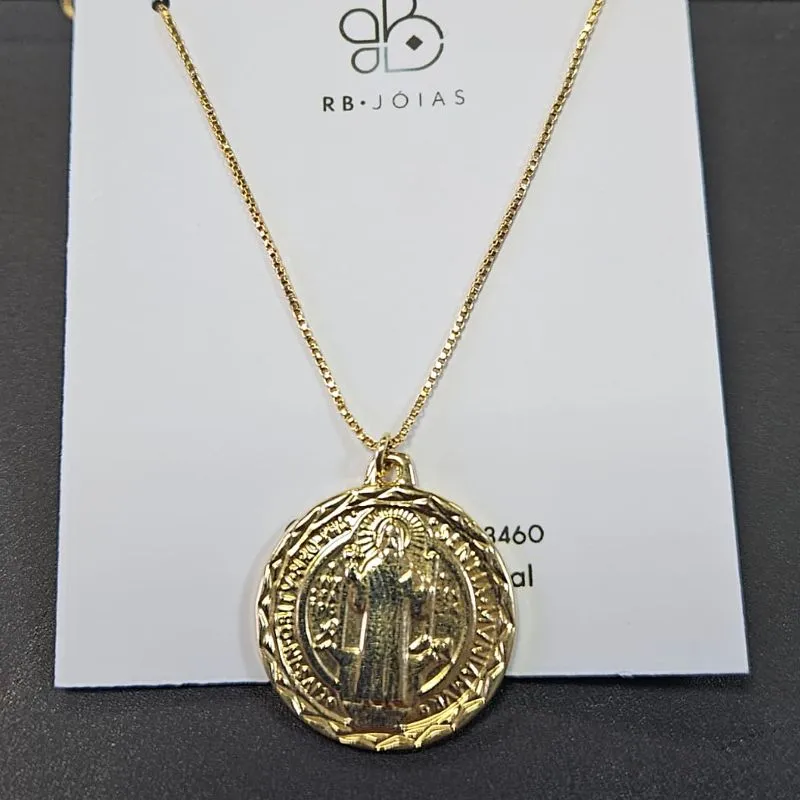 GARGANTILHA MEDALHA DE SÃO BENTO 70 CM