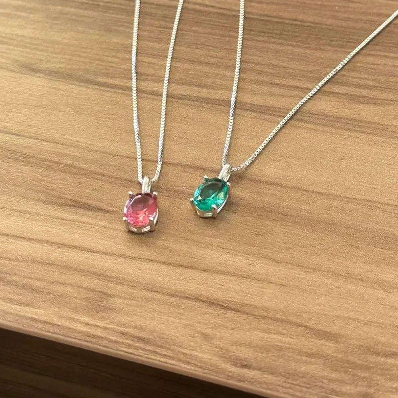 GARGANTILHA PEDRA OVAL CORES VARIADAS VENEZIANA 45CM