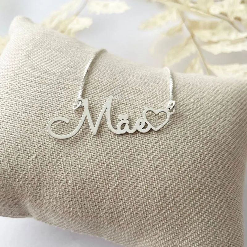 GARGANTILHA PERSONALIZADA MANUSCRITO MÃE