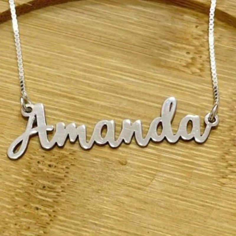 GARGANTILHA PERSONALIZADA NOME FONTE CHOCOLATE 40CM + 5CM
