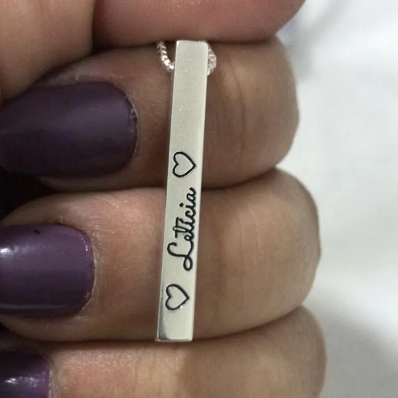 GARGANTILHA PERSONALIZADO BARRA + 3 GRAVAÇÕES