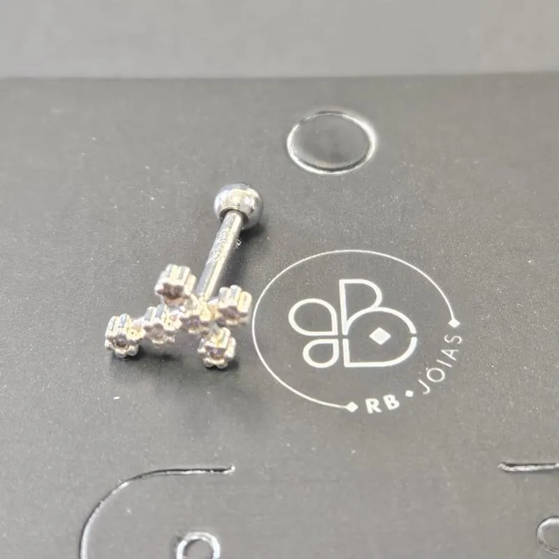 PIERCING TRAGUS CRUZ CRAVEJADO
