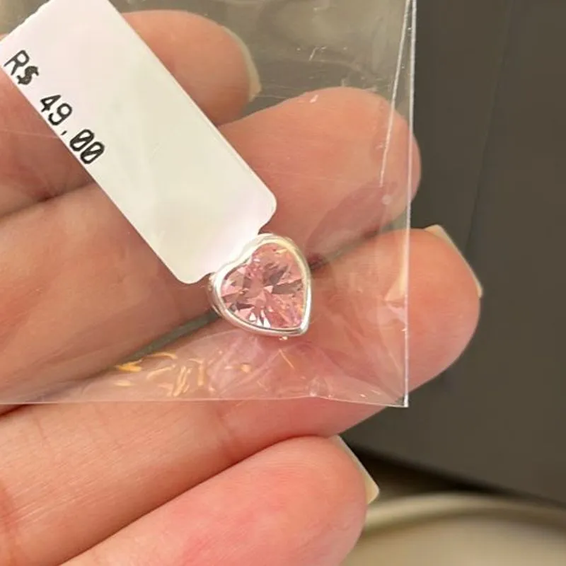 PINGENTE GALERIA CORAÇÃO ZIRCONIA CORES VARIADAS