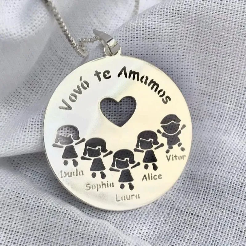 PINGENTE MANDALA PERSONALIZADA VOVÓ TE AMAMOS