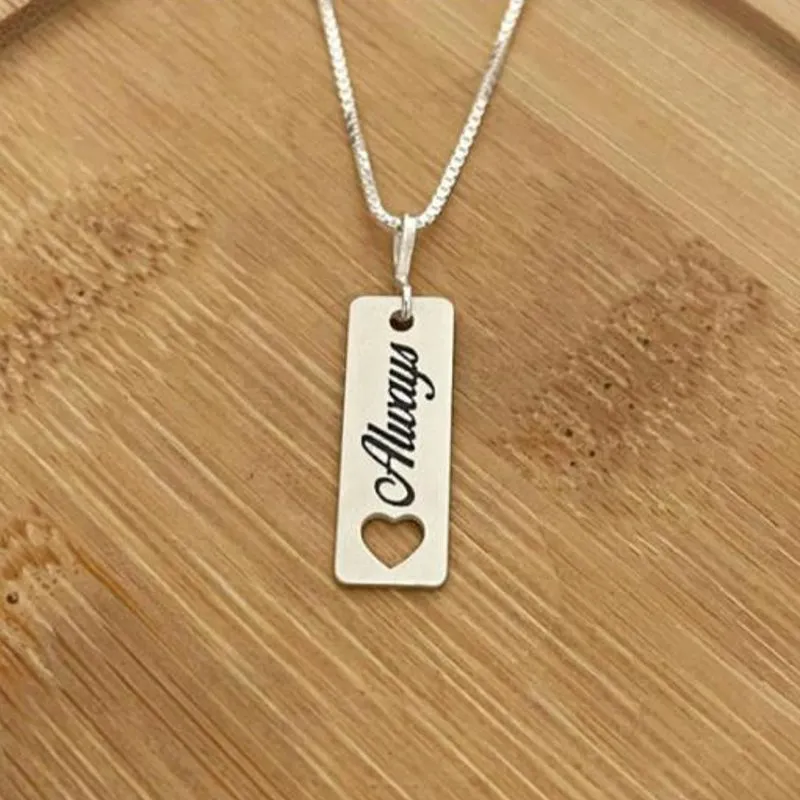 PINGENTE PERSONALIZADO NOME + CORAÇÃO 2CM