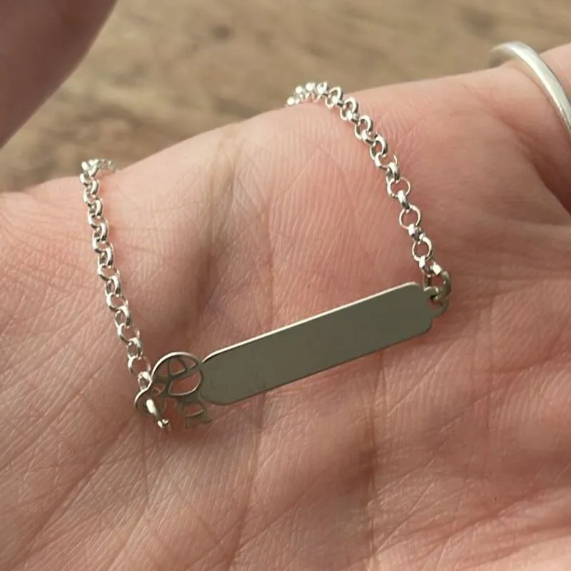 PULSEIRA INFANTIL PLACA MENINO ELO PORTUGUÊS